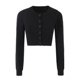 Znbbw New Single-Breasted Cardigan Sweater With Buttocks A-Shaped Knitted Half Skirt