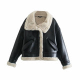 Znbbw Winter Women's Wear Street Fashion Plush Fur Integrated Jacket