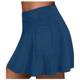 Znbbw Solid Color Medium Waist Skirt, Golf Sports, Tennis, Yoga, Three-Point Shorts, Skirt Trousers