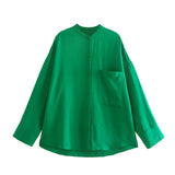 Znbbw New Pocket Pendent Loose Shirt Elastic Waist Pant Suit