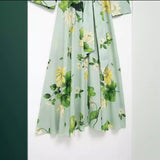 Znbbw Summer Flower Printed Shirt-Style Belt Dress 2183074