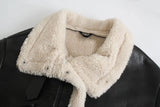 Znbbw Winter Women's Wear Street Fashion Plush Fur Integrated Jacket