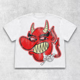 Znbbw T-Shirt Men's Hip Hop Animation Exaggerated Printed T-Shirt Super Big Goth Harajuku Street Clothing Casual Top