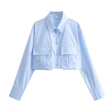 Znbbw New Four-Color Pocket Decorated Short-Sleeved Shirt