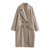 Znbbw And Winter New Casual Loose Double-Breasted Coat Coat