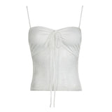 Spicy Girls Rose Jacquard Lace Splicing Satin Sling 2024 Sexy And Charming Perspective Vest Girl