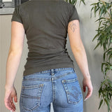 The New Spring / Summer 2024 Product Is Pure Color, Simple, Slim, Thin, Buttoned, Casual Women's Wear, Spicy Girls' Short-Sleeved Blouse