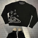 Znbbw Street Y2k Coat Sports Street Hip-Hop Leisure Color Impact Style Knitted Couple Sweaters Wear Fashion