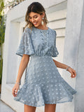 Znbbw Spring / Summer New Front Piece Lace Dress INS Hem Cuff Lace Fringed Dress