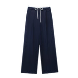 Znbbw New Double Waistband Wide-Legged Pants Casual Pants 1608225