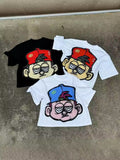 Znbbw Loose Y2k Top Happy Hip Hop Print Short-Sleeved Goth T-Shirt Lovers' Sweatshirt Men's Wear