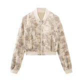 Znbbw Spring Printed Short Pilot Jacket 2010723 Printed Miniskirt Suit