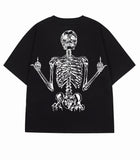 Znbbw Loose Y2k Top Happy Hip Hop Print Short-Sleeved Goth T-Shirt Lovers' Sweatshirt Men's Wear