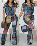 Znbbw Independent Station New Spring / Summer 2024 Fashion Printed Zipper Jacket 2-Piece Set