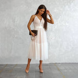 Znbbw New Summer Lace Lace Dress INS Casual Backless Dress