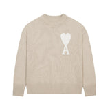 Znbbw Color Love Jacquard Knitted Long-Sleeved Sweater For Men And Women 2024 Autumn And Winter Lovers' Blouse