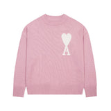 Znbbw Color Love Jacquard Knitted Long-Sleeved Sweater For Men And Women 2024 Autumn And Winter Lovers' Blouse