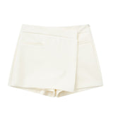 Znbbw New Textured Solid Color Fashionable Skirt Pants 5427407