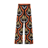 Znbbw Spring Jacquard Knitted High-Forked Skirt Bright Silk Jacquard Knitted Trousers Set