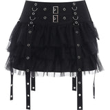 Znbbw Summer 2024 New Fashion Dark Kuroshio Hot Girls Sexy Slim Net Gauze Cake Skirt