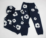 Znbbw Tide Brand Foam Print Loose Sweater Y2K Hip Hop Street Suit For Men And Women
