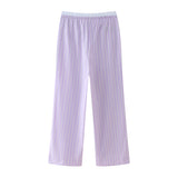 Znbbw New Striped Poplin Blouse 3152024 Design Pants 3152410