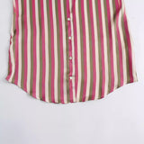 Znbbw Striped Satin Casual Shirt 8160562 In Autumn