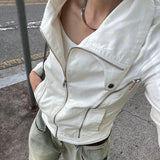 2025 Autumn / Winter Women's Wear Online Celebrity Blogger Spice Girls Street Handsome Industrial Style Zippers Show Thin Jackets