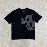 Znbbw Aesthetic High Street Hip-Hop Printed Letter Short-Sleeved T-Shirt Shorts Men's Summer Tide Brand Leisure Sports Suit