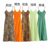 Znbbw New Women's Wear Fashion Leisure Silk Satin Flute Suspender Skirt 2174330
