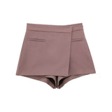 Znbbw New Textured Solid Color Fashionable Skirt Pants 5427407