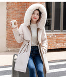 To Overcome The 2024 New Female Winter Down Cotton-Padded Jacket Waist And Thick Large Size Liner Can Be Dismantled Cotton-Padded Jacket Coat