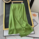 Znbbw New Spring Style Split Design Feels Slim And Shows A Lean Half-Length Skirt.