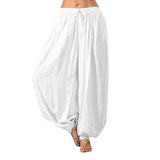Znbbw Ladies' Knickers Loose Casual Rayon Wide Tube Pants Harlan Pants Yoga Dance Pants