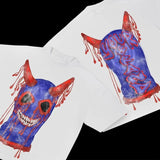 Znbbw T-Shirt Men's Hip Hop Animation Exaggerated Printed T-Shirt Super Big Goth Harajuku Street Clothing Casual Top