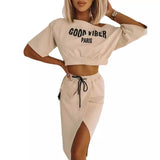 Znbbw New Style Independent Station Fashion Fashion Print Suit Skirt Spot