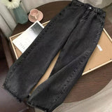 Znbbw Straight Jeans For Men Retro Hip-Hop Goth Street Clothing Harajuku Men's Casual Pants