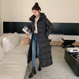 Long Standing Collar Down Cotton Padded Jacket Female 2024 Autumn Winter New Loose Korean Version Show Thin All-Match Coat