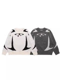 Znbbw Street Y2k Coat Sports Street Hip-Hop Leisure Color Impact Style Knitted Couple Sweaters Wear Fashion