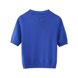 Znbbw Spring Short-Sleeved Knitted Coat 6771024 Pleated Knitted Skirt 6771025