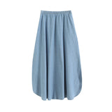Znbbw New French Short Version V-Collar Shirt A-Shaped Skirt Pull-Rope Straight Jeans
