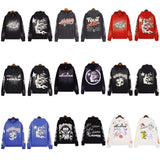 Znbbw Printing Leisure Retro Tide Card Loose Hooded Sweaters For Men And Women