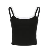 2024 Summer New Fashion Trend Ins Every Day Wearing A Variety Of Color Fake Two Vests For Women