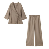 Znbbw Spring Kimono Cross Coat 6078572 Casual Pants 5057572