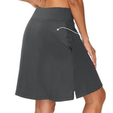 Znbbw Solid Color Medium Waist Skirt Golf Skirt Sports Tennis Yoga Five-Point Skirt Trousers