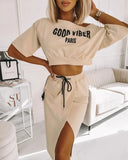Znbbw New Style Independent Station Fashion Fashion Print Suit Skirt Spot