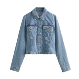 Znbbw Spring Style Slim Jacket Denim Jacket 6147092 Denim Skirt 6147088