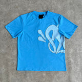 Znbbw Aesthetic High Street Hip-Hop Printed Letter Short-Sleeved T-Shirt Shorts Men's Summer Tide Brand Leisure Sports Suit