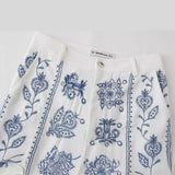 Znbbw New Embroidery Fashion Baggy Trousers Wide-Legged Pants 2731240