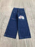 Znbbw Year's Popular Style JNCO Graphics Jeans Y2K Hip-Hop Loose Jeans For Men And Women Harajuku